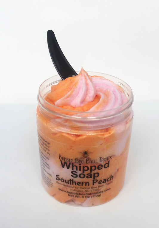 Whipped Soap Southern Peach with Shea Butter and Jojoba Oil