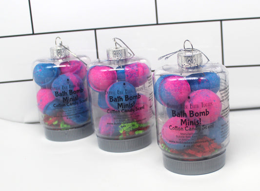 Christmas Ornament Bath Bomb Minis *Cotton Candy