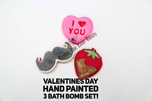 3 Hand Painted Bath bomb Gift Set!