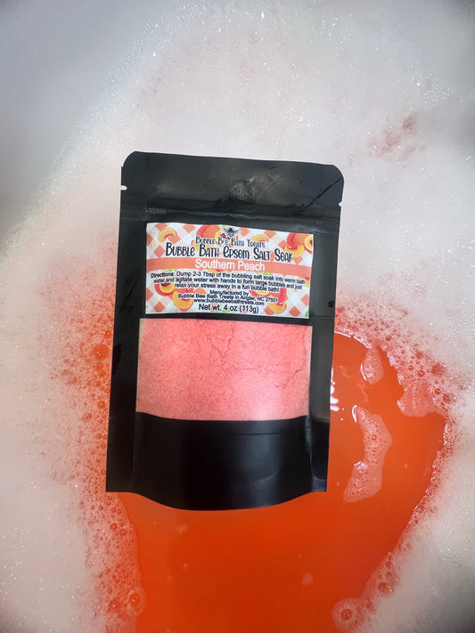 Bubble Bath Epsom Salt Soak *southern peach