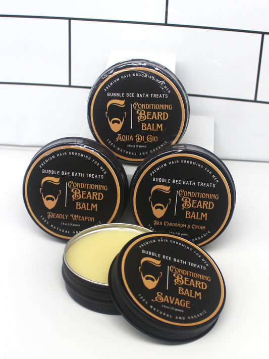 Beard and mustache conditioning balm