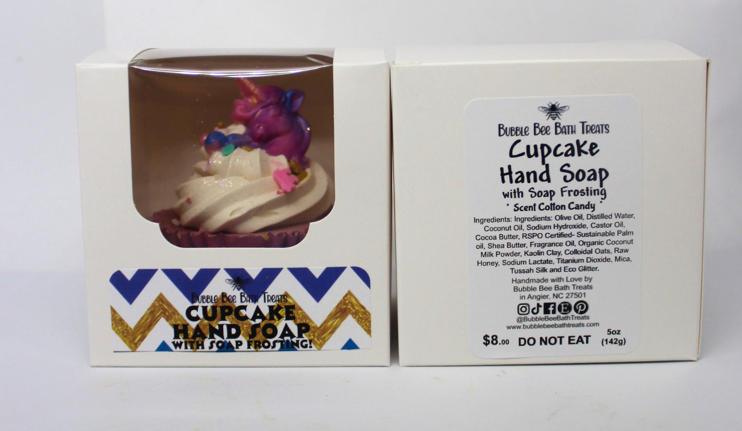 Unicorn Cupcake Hand Soap With Soap Frosting  *Cotton Candy Scent