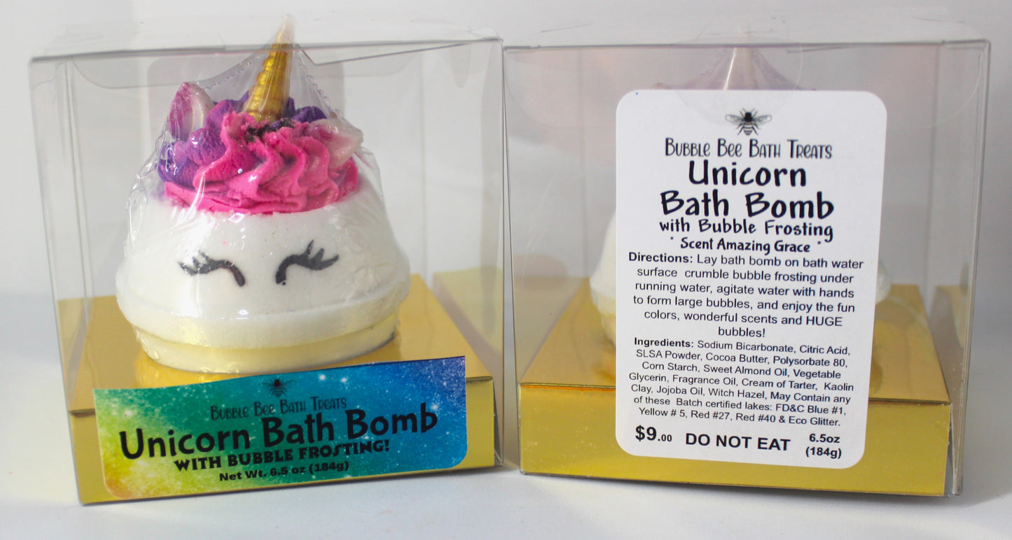 Unicorn Bath Bomb in individual boxes