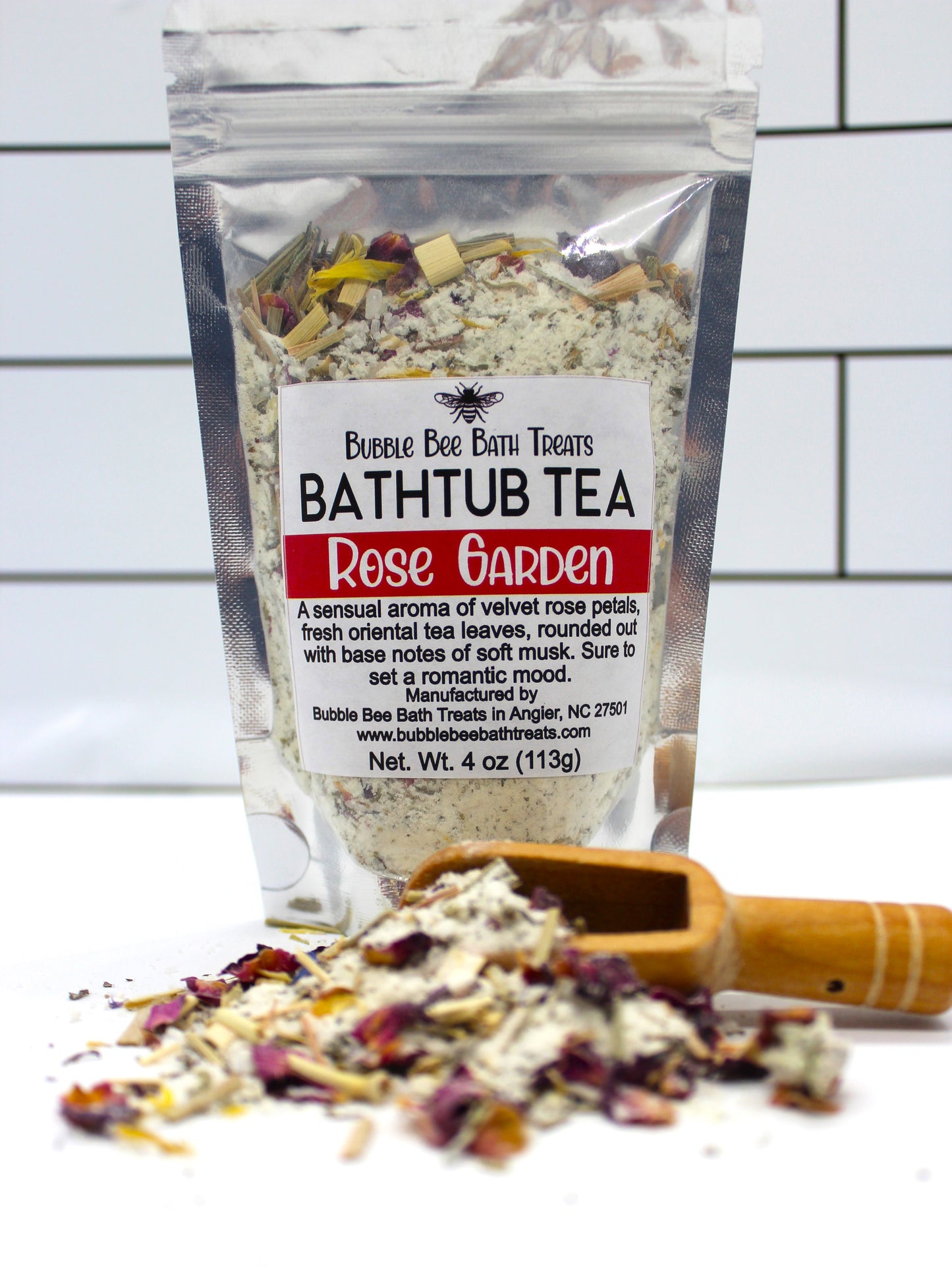 Bathtub Tea, Rose Garden *Salt & Botanical Bath Soak! 4oz bag