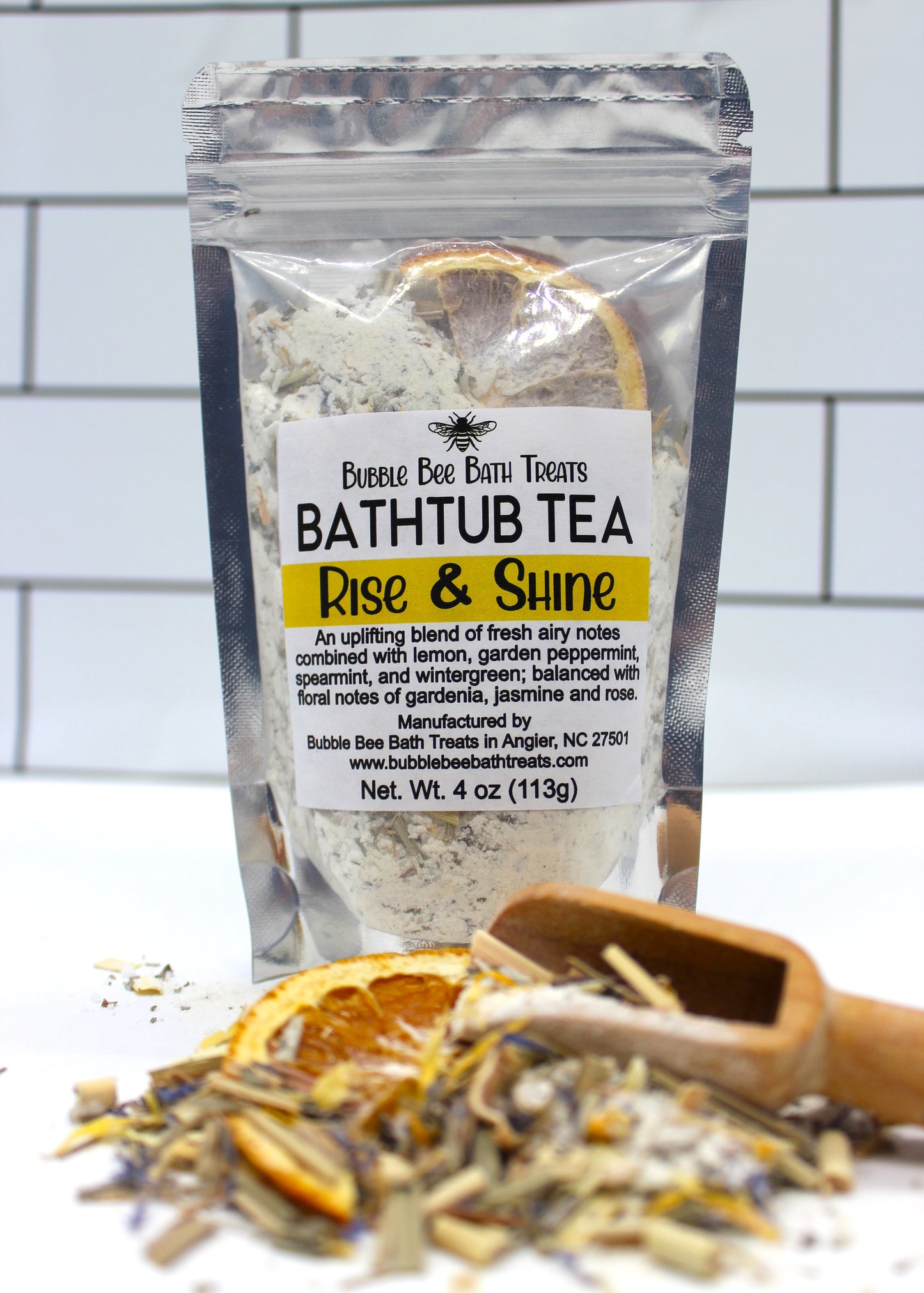 Bathtub Tea, Rise and Shine *Salt & Botanical Bath Soak! 4oz bag