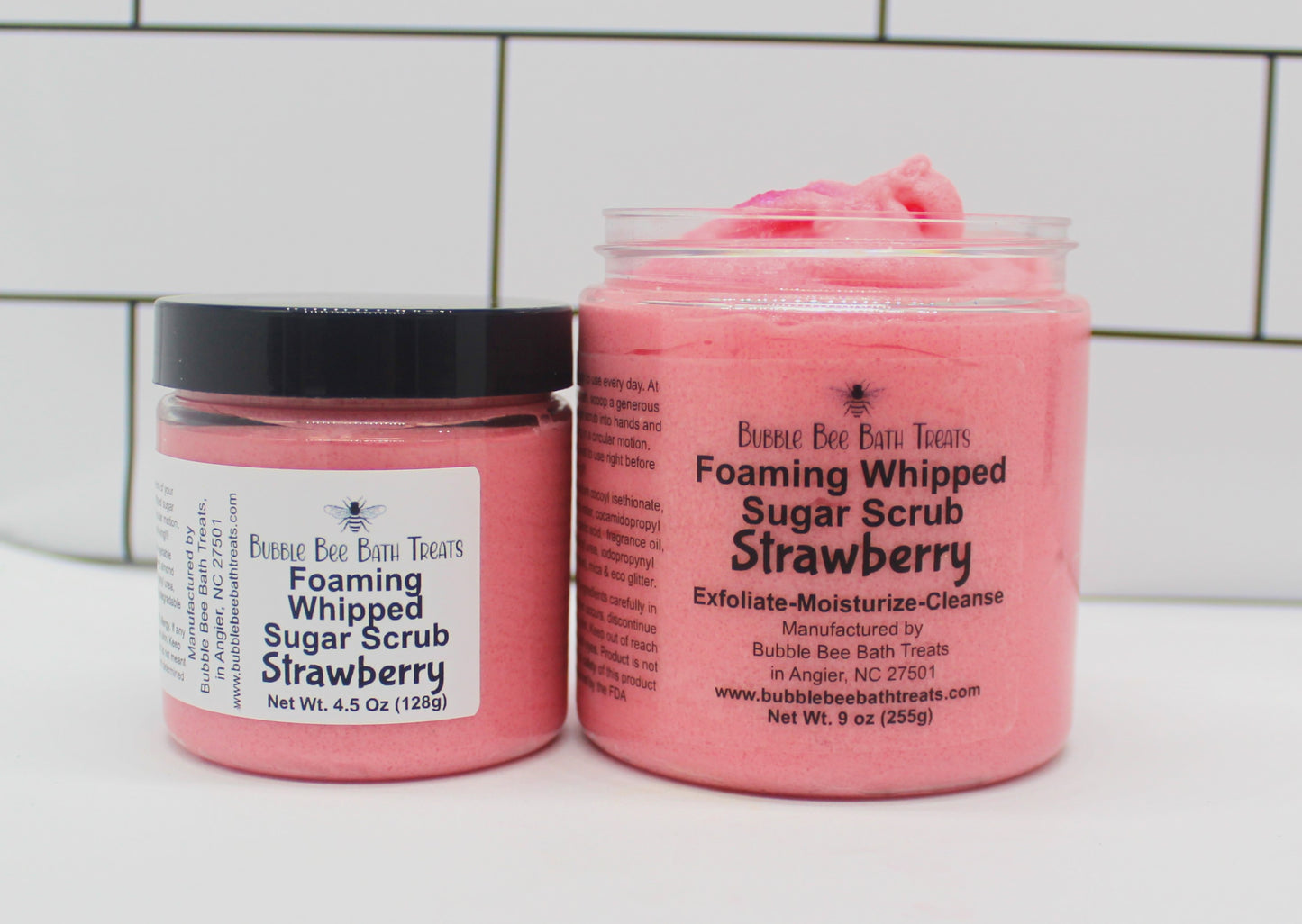 Foaming Whipped Sugar Scrub * Strawberry