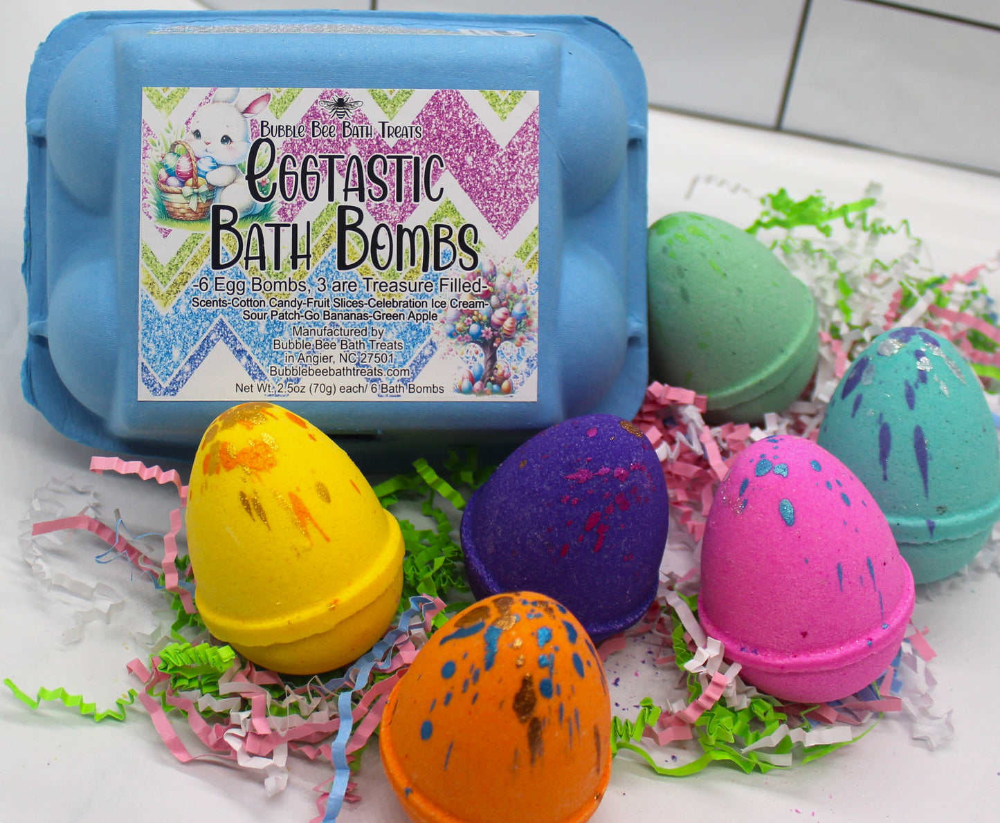 Treasure Filled Easter Egg Bath Bomb! Half a Dozen Pack