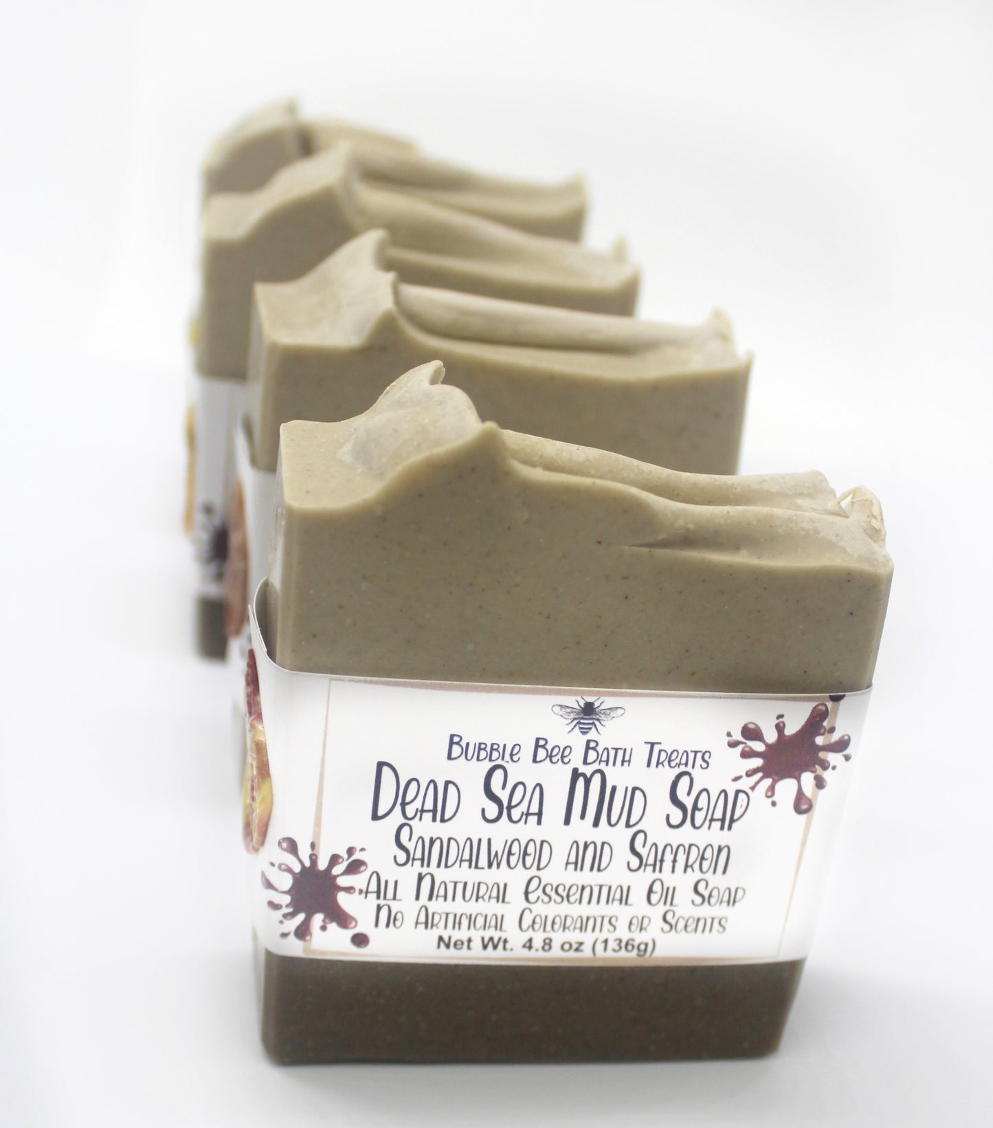 Artisan Soap ALL natural Dead Sea Mud sandalwood and saffron