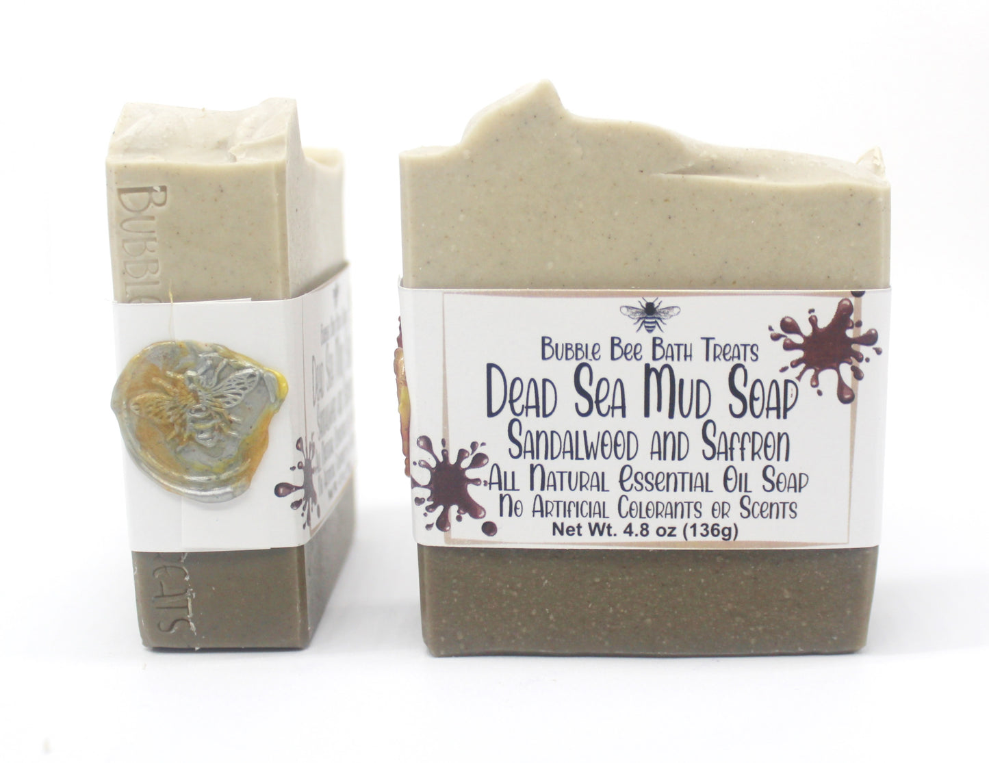 Artisan Soap ALL natural Dead Sea Mud sandalwood and saffron