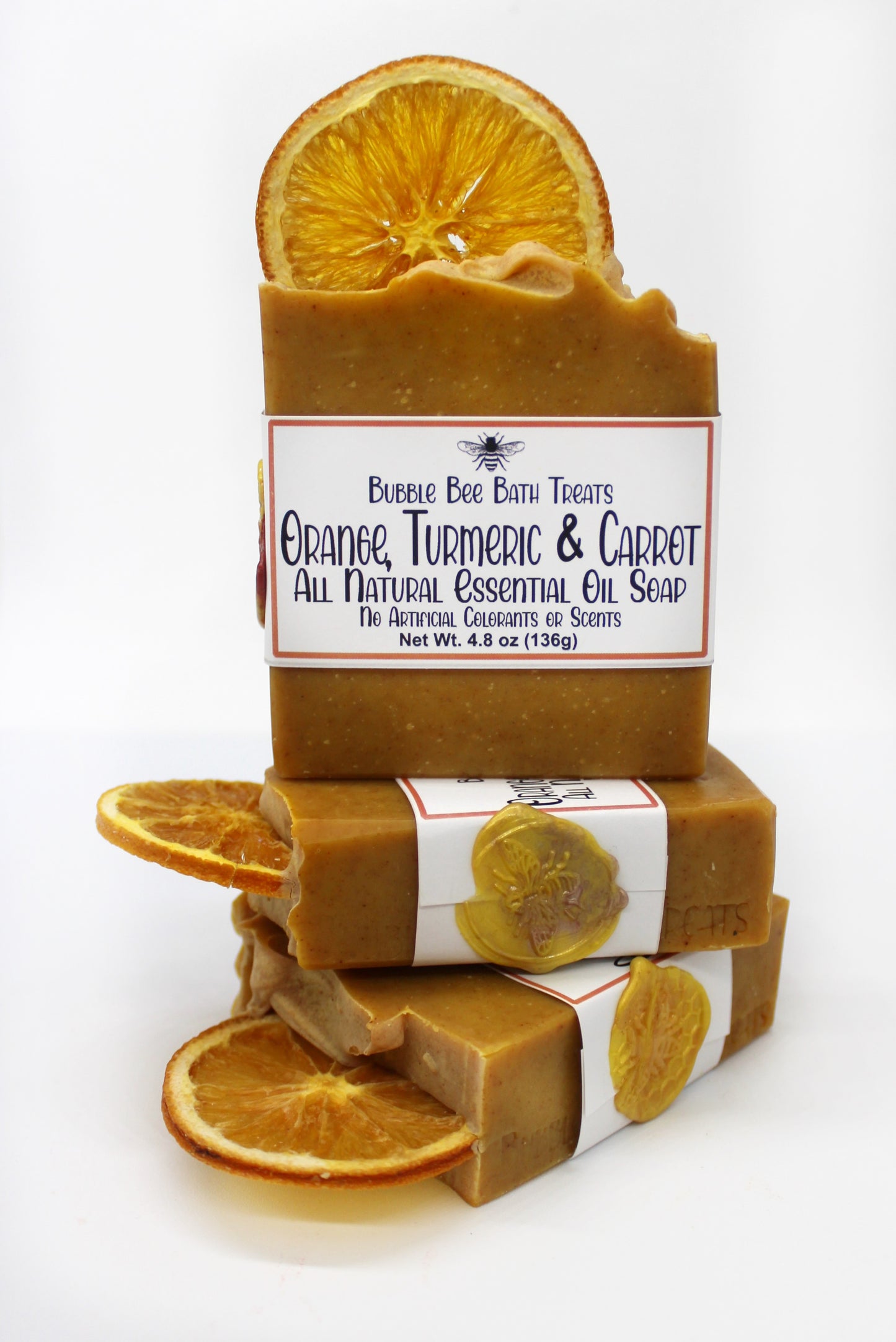 Artisan Soap ALL natural Orange, Turmeric & Carrot