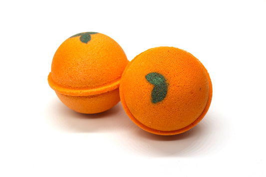 Orange Blossom Bath bomb 2.5 inch Round with hidden colors within.