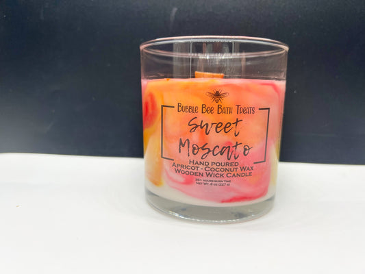 Wooden Wicked Marbled Candles *Sweet Moscato