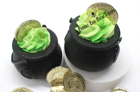 POT of gold St Patties Bath bomb and bubble frosting with hidden treasure