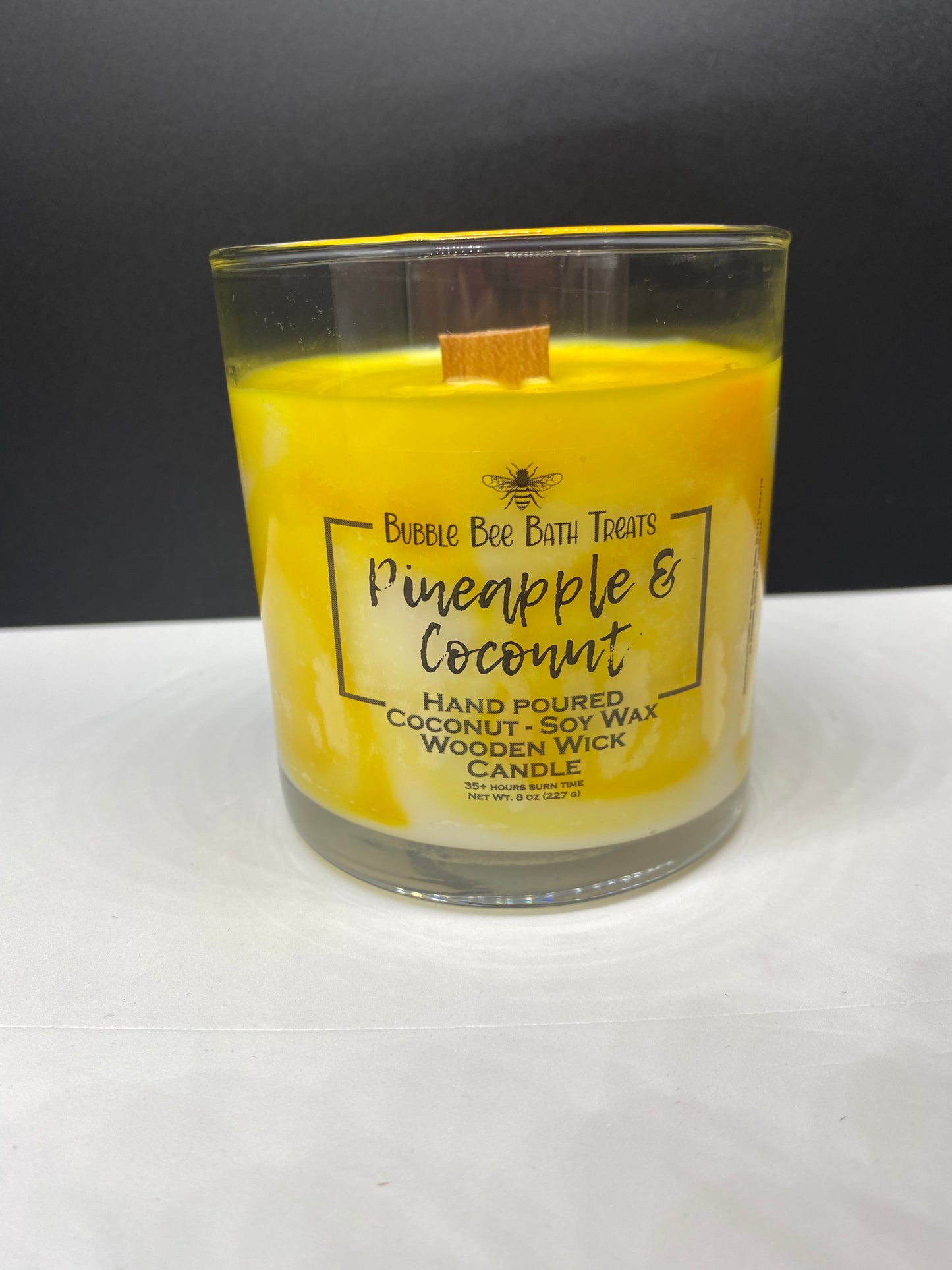 Wooden Wicked Marbled Candles *PINEAPPLE & COCONUT