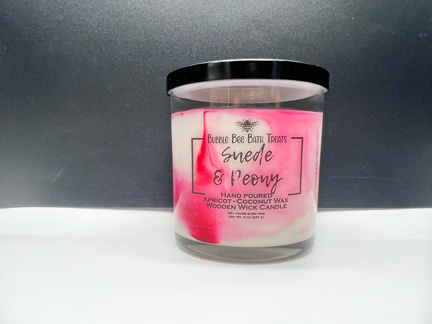 Wooden Wicked Marbled Candles *Suede & Peony