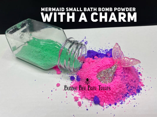 Bath Bomb Powder with Mermaid charms/toys inside. *Pineapple and Coconut