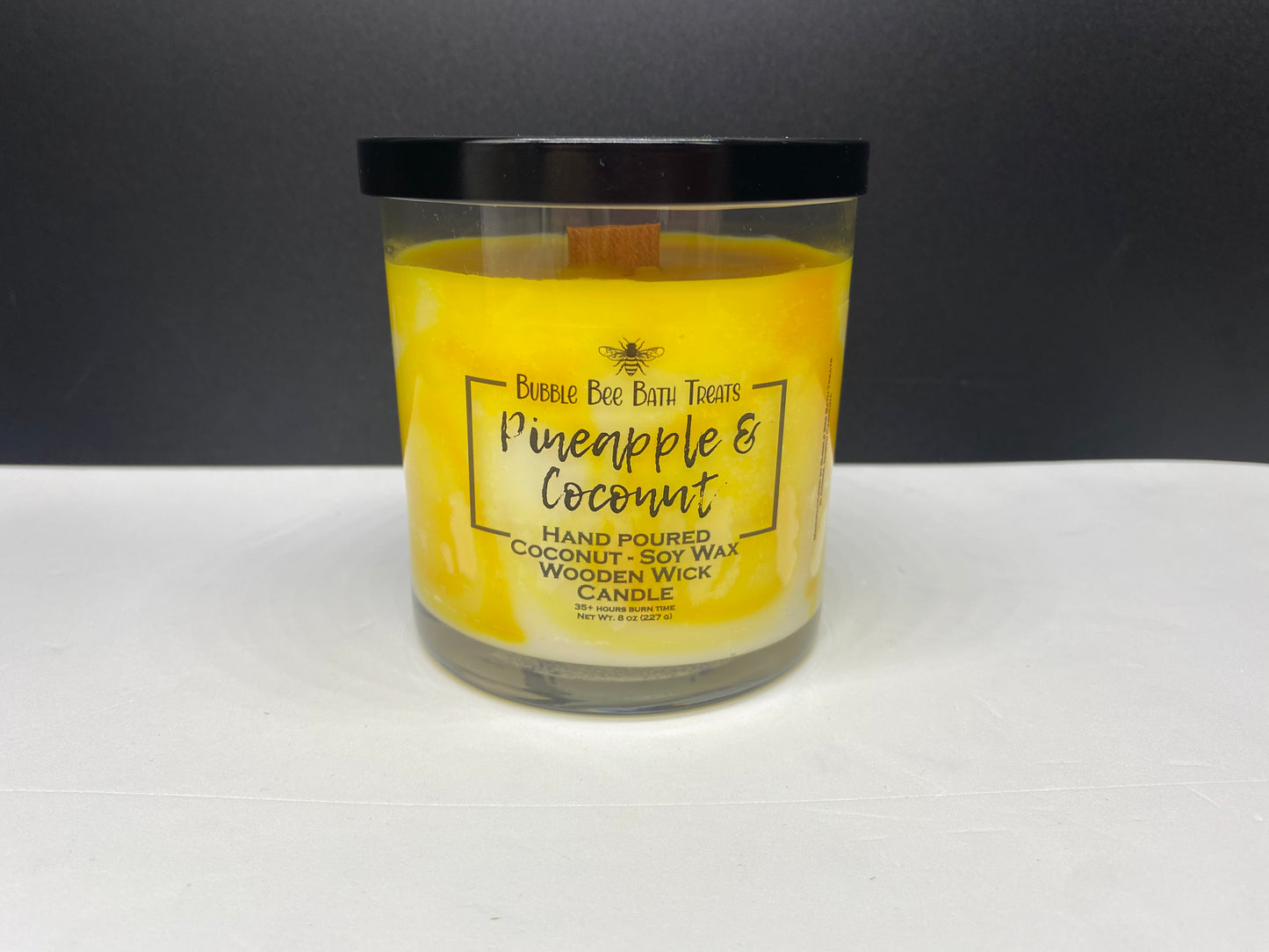 Wooden Wicked Marbled Candles *PINEAPPLE & COCONUT