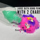 Bath Bomb Powder with Unicorn charms/toys inside. *Pineapple and Coconut