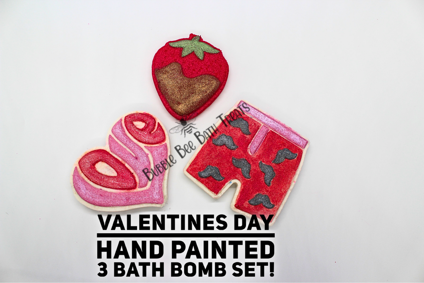 3 Hand Painted Bath bomb Gift Set!
