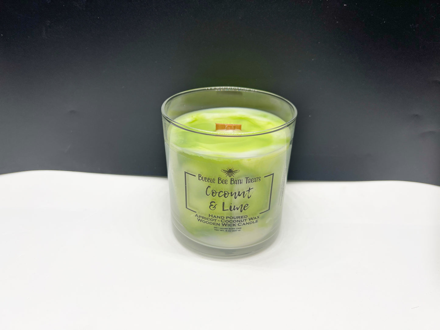 Wooden Wicked Marbled Candles *Coconut & Lime