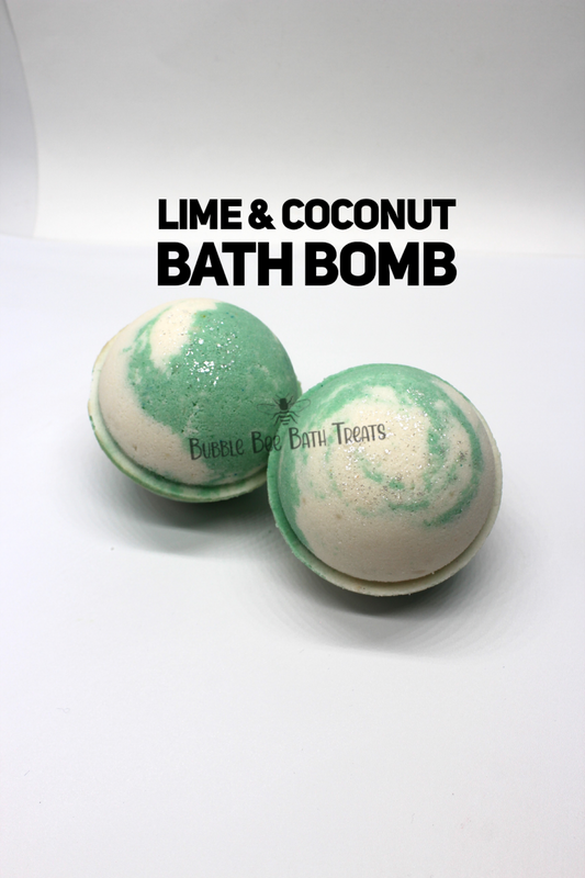 Lime and Coconut Bath bomb 2.5 inch Round
