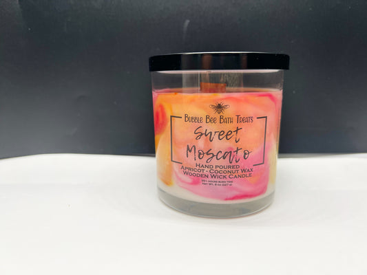 Wooden Wicked Marbled Candles *Sweet Moscato